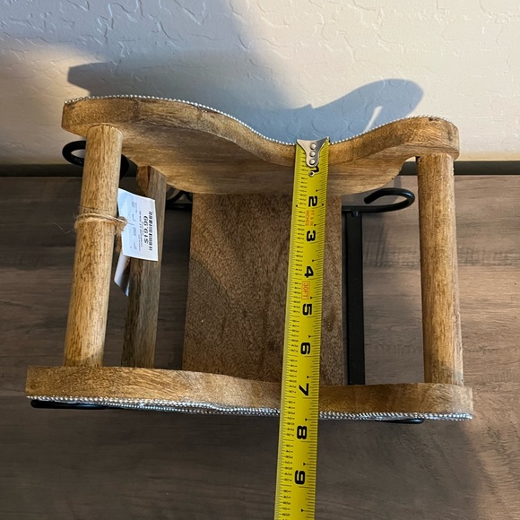 Sleigh Hill Wooden Santa Sleigh with Disco Mirror Ball Accents Christmas Decor - Picture 9 of 14